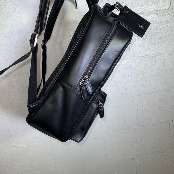 Polo Ralph Lauren Men's Smooth Leather Backpack black $348 - Picture 9 of 15